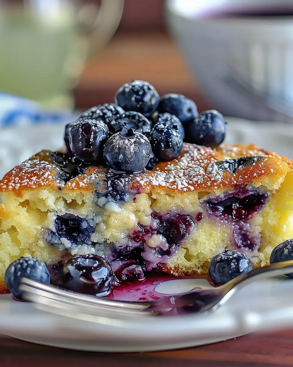 blueberry buttermilk pancake casserole with turkey bacon delight
