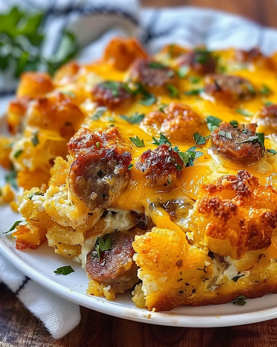Tater Tot Sausage Breakfast Casserole: Easy and Indulgent Creation