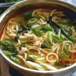 Aromatic Ginger Scallion Chicken Noodle Soup
