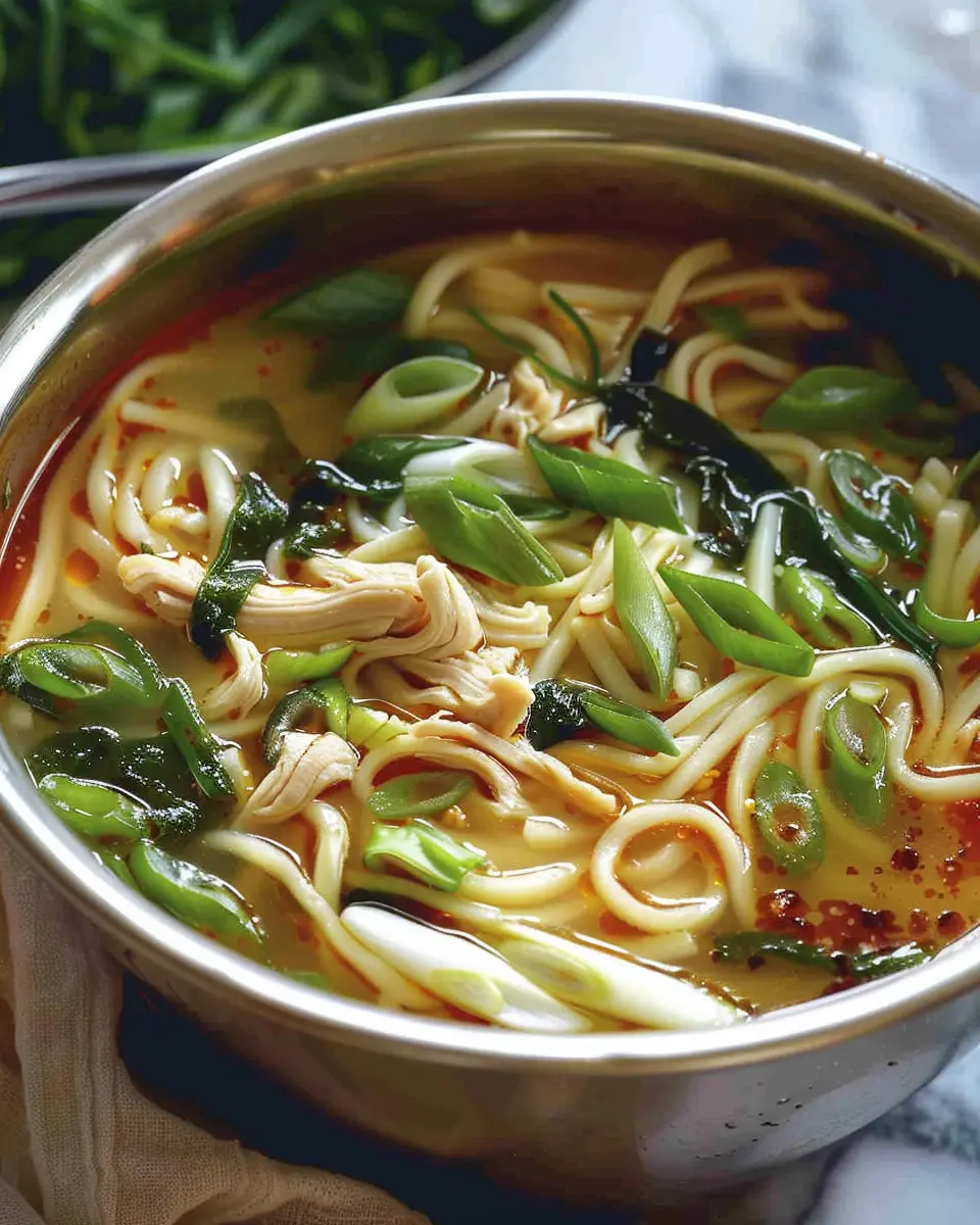 Aromatic Ginger Scallion Chicken Noodle Soup: A Cozy Delight