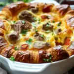 Irresistible Overnight Croissant Breakfast Casserole