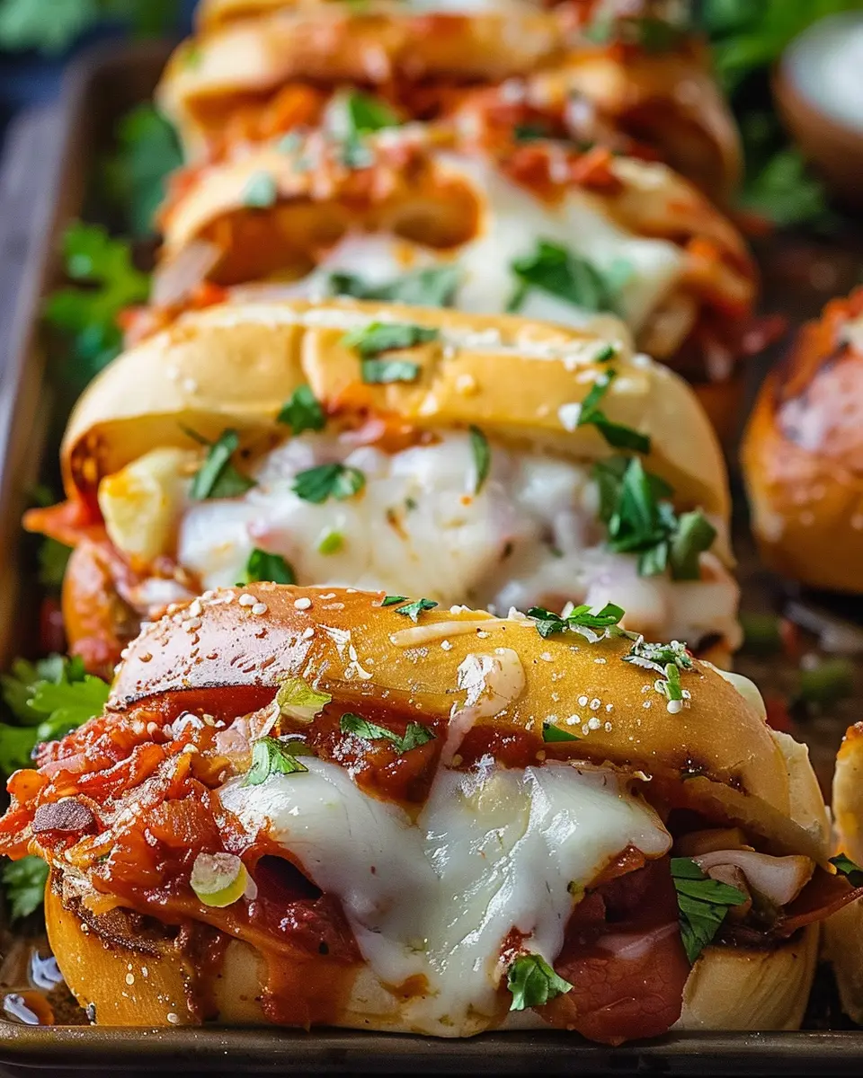 Hot Italian Sub Sliders: Indulgent Turkey Bacon &amp; Chicken Ham Delight
