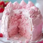 Beautiful Pink Angel Food Cake
