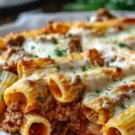 Baked Rigatoni Stuffed with Beef Ragu & Mozzarella