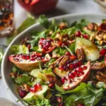 Pomegranate Christmas Salad with Honey Mustard Dressing