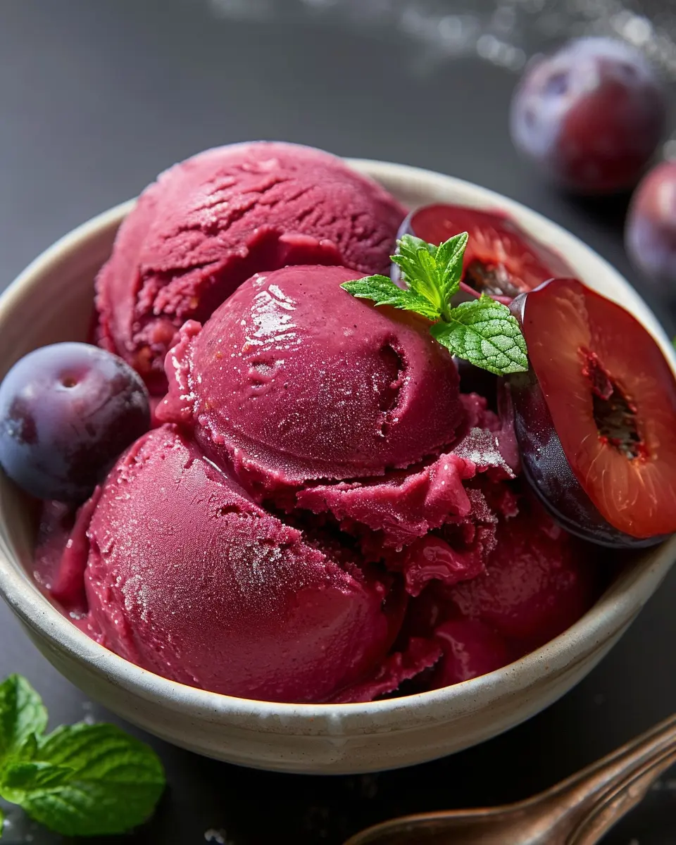 Cardamom Plum Sorbet: A Refreshing and Easy Summer Delight