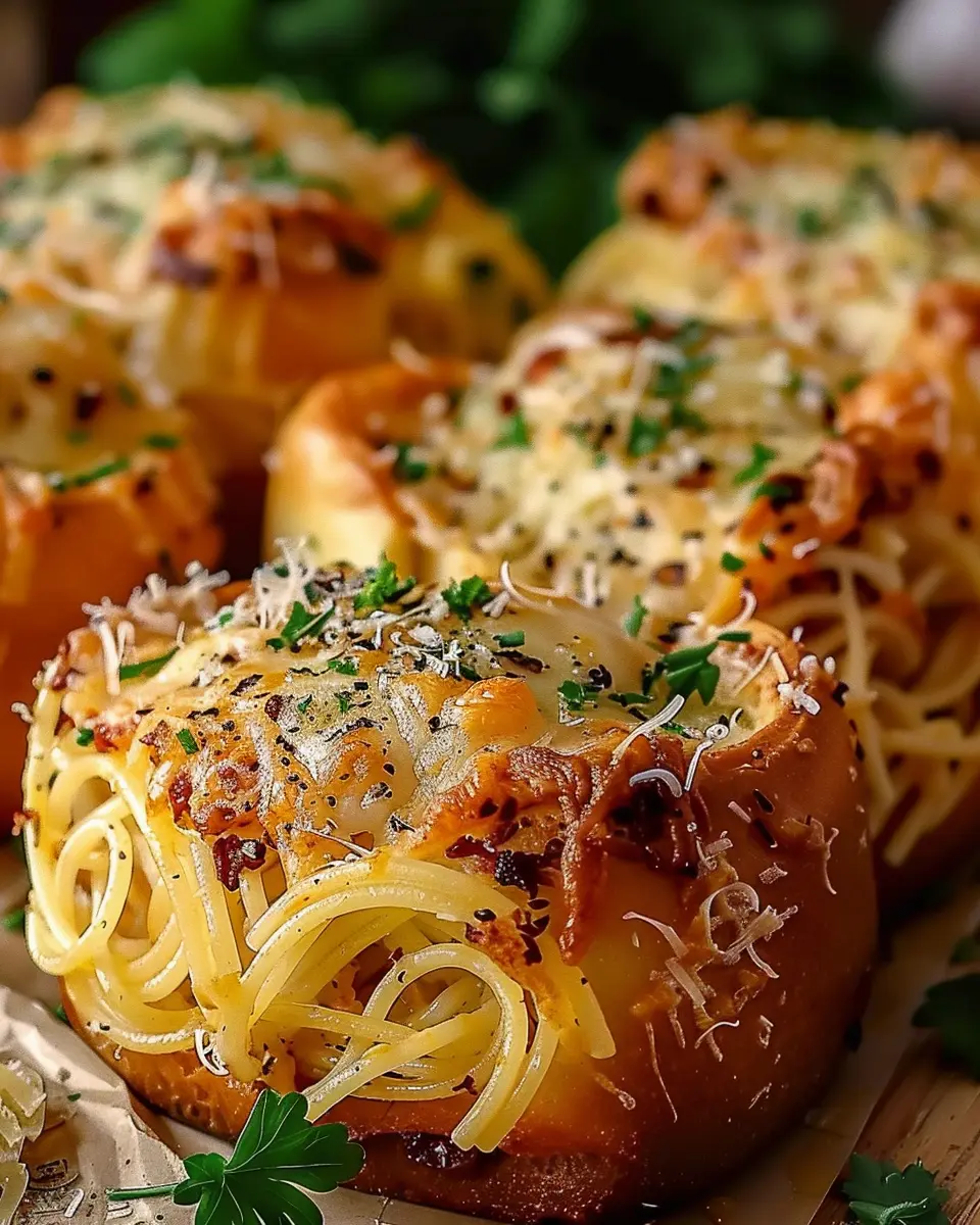Spaghetti Garlic Bread Bliss: Easy Recipe with Turkey Bacon