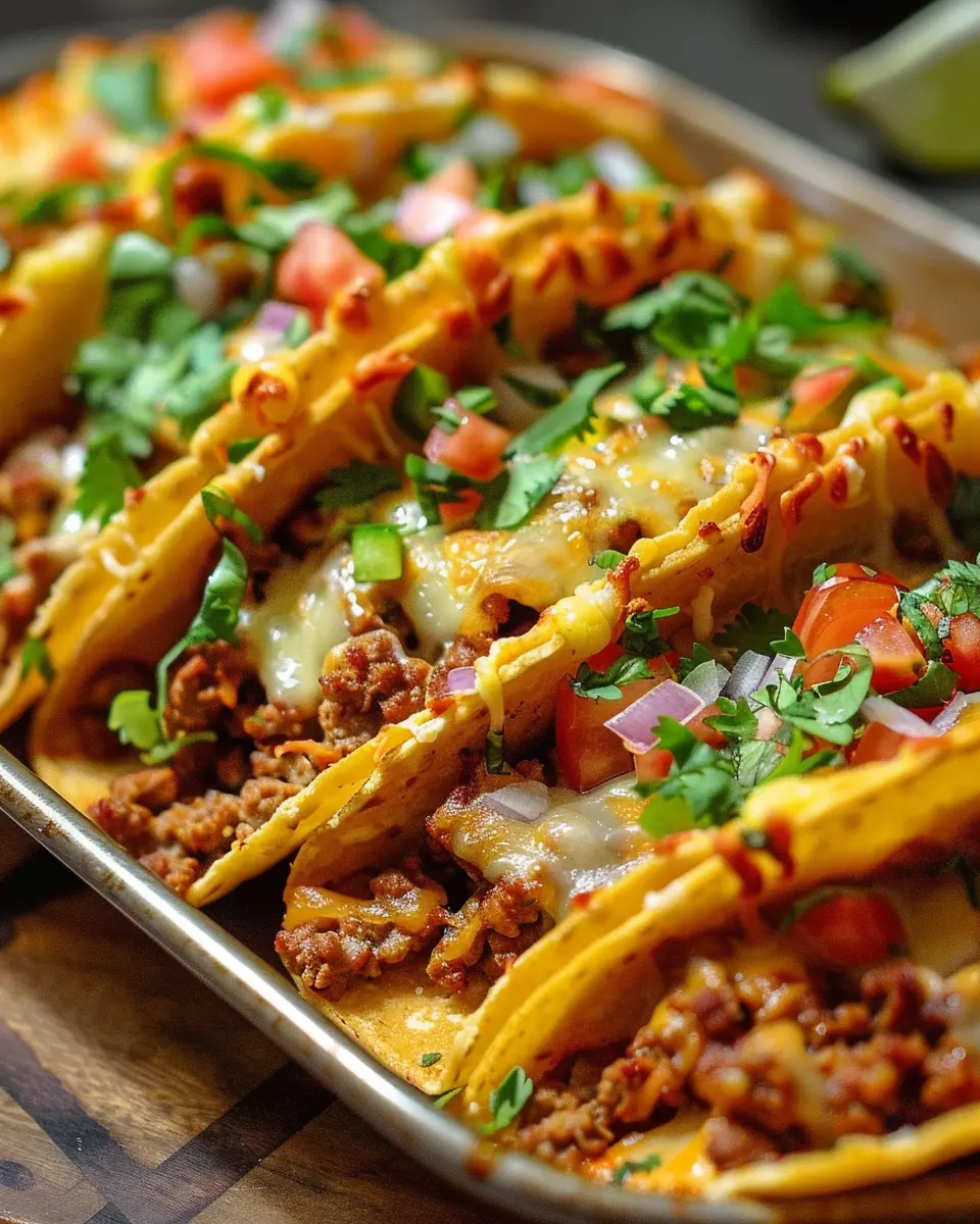 Oven-Baked Cheesy Tacos: A Simple and Indulgent Family Favorite