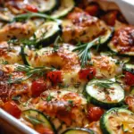 Mediterranean Chicken Zucchini Bake