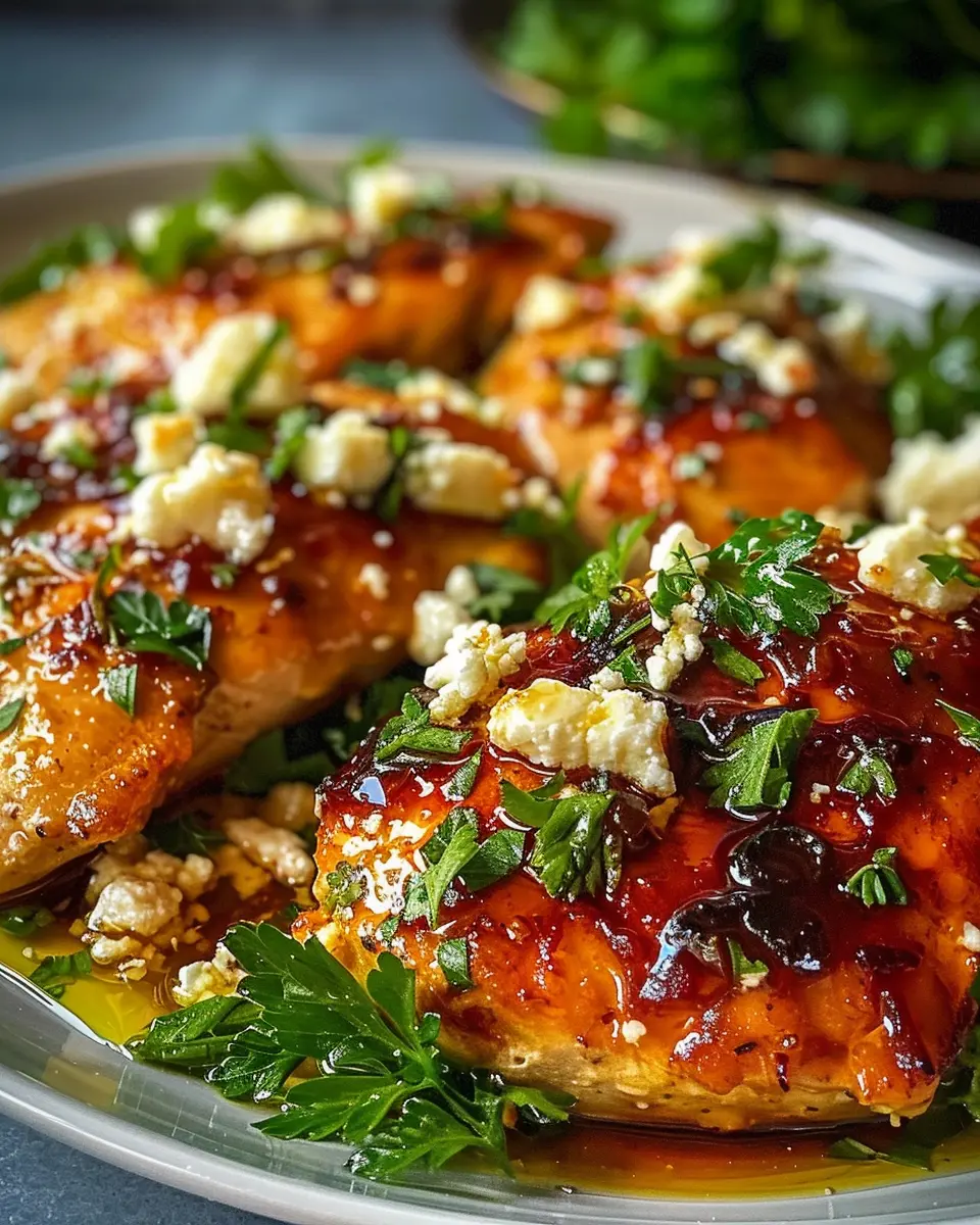 Hot Honey Feta Chicken Dish