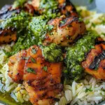 Peruvian Chicken And Rice with Green Sauce