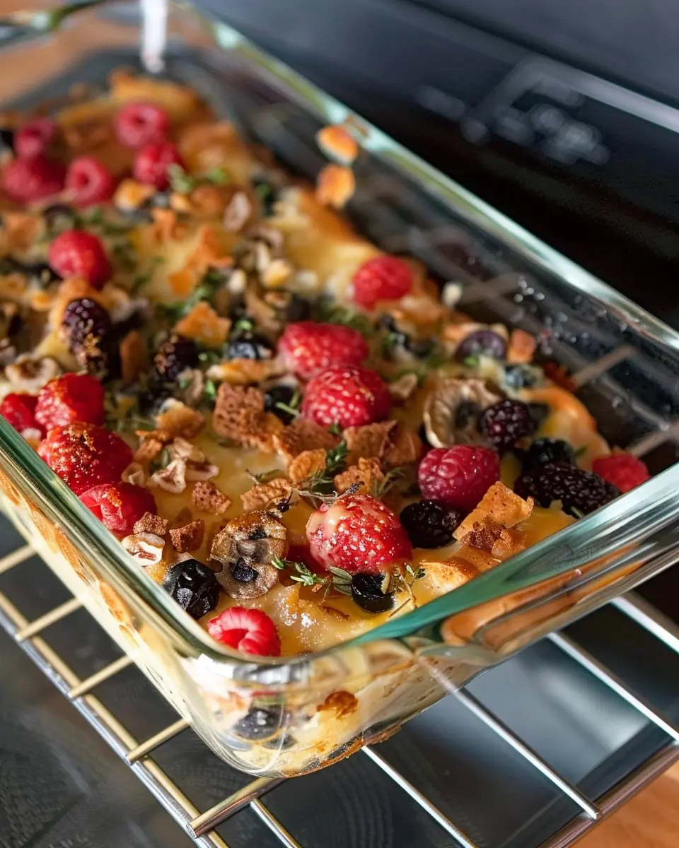 Overnight Breakfast Casserole: Easy Turkey Bacon &amp; Chicken Ham Delight