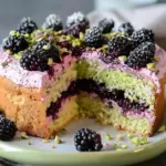 Pistachio and Blackberry Olive Oil Cake Recipe