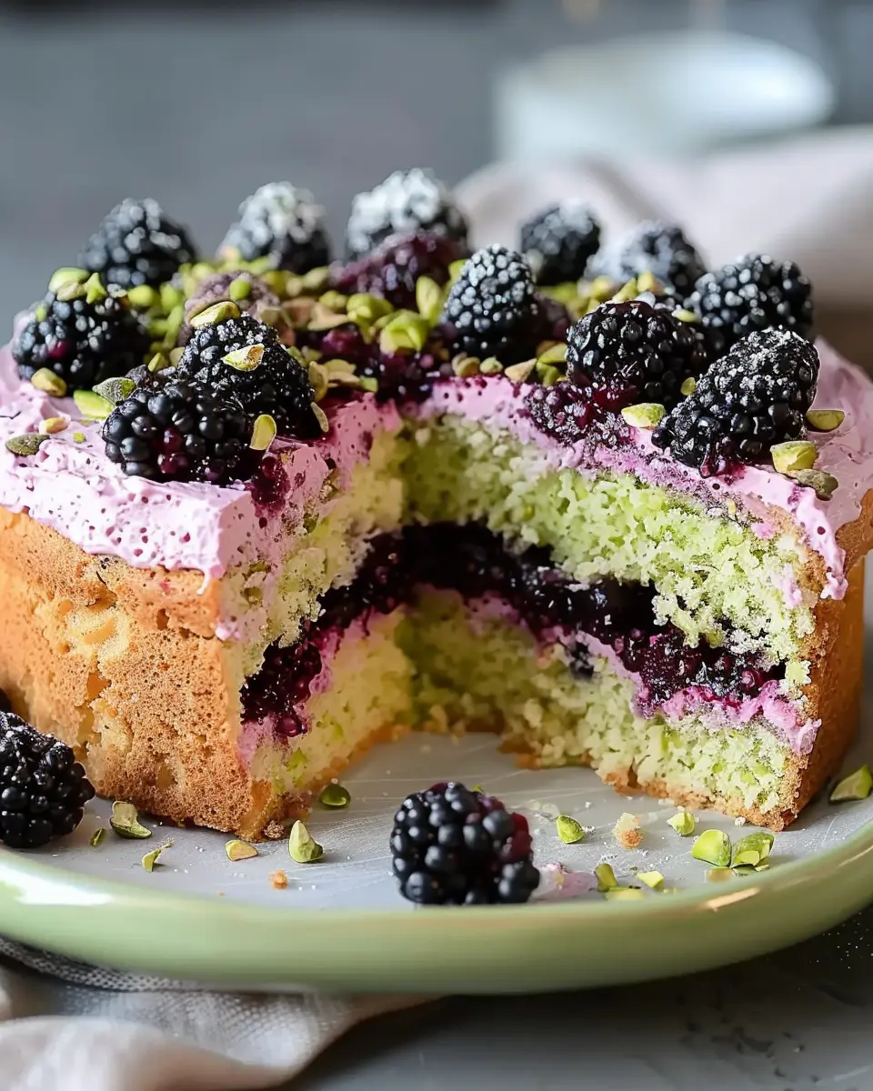 Pistachio and Blackberry Olive Oil Cake Recipe: The Best Indulgence