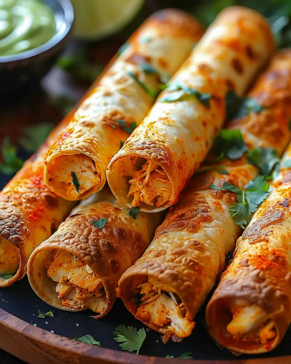 Crunchy Oven-Baked Chicken Taquitos: Easy Family-Friendly Treat